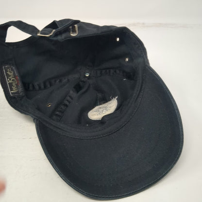 KC Caps Merlin Eagle Black One Size Baseball Cap Slideback Embroidered Bird