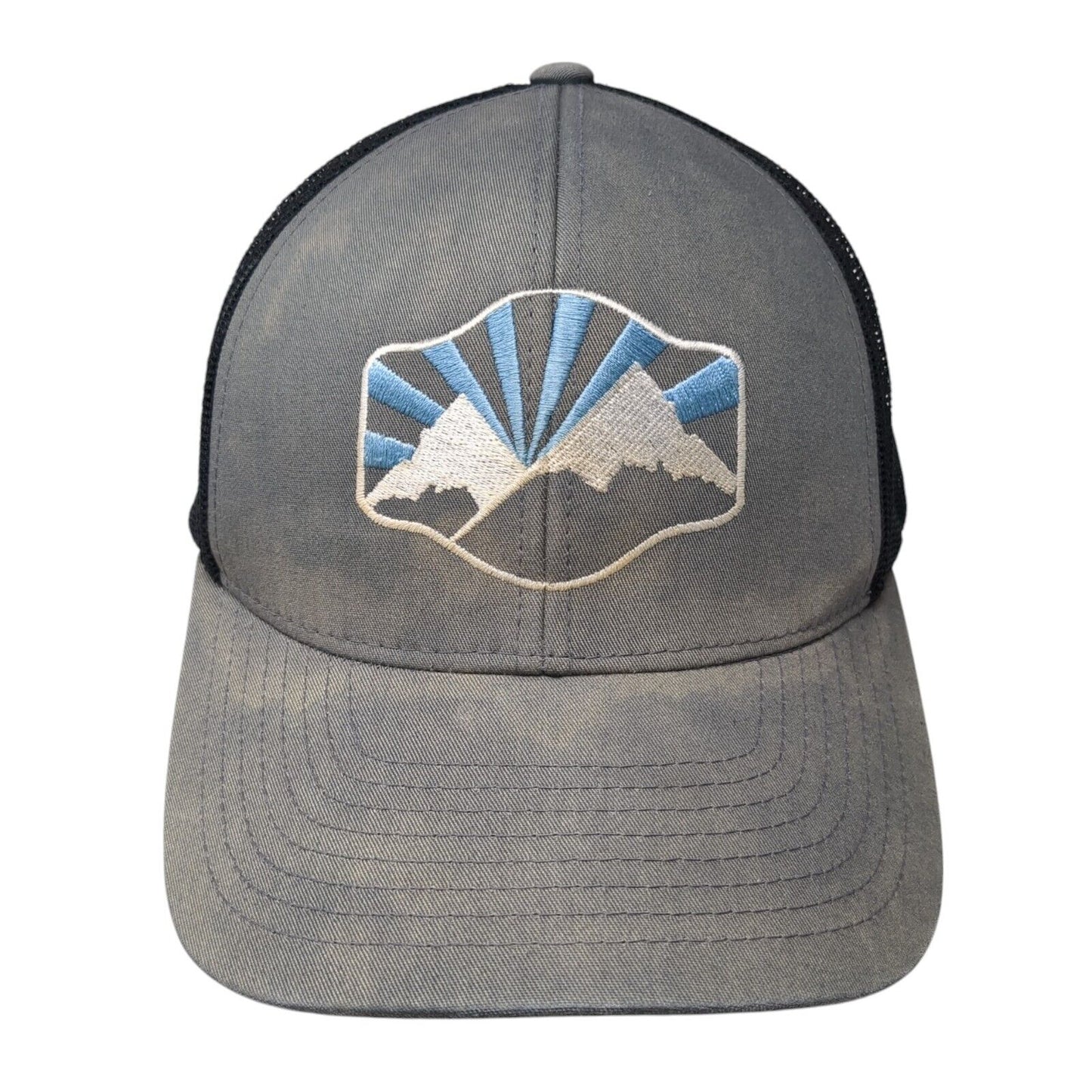 Pacific Headwear Snapback Trucker Hat Gray One Size Adjustable Mesh Back 6 Panel