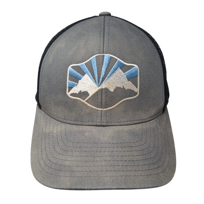 Pacific Headwear Snapback Trucker Hat Gray One Size Adjustable Mesh Back 6 Panel