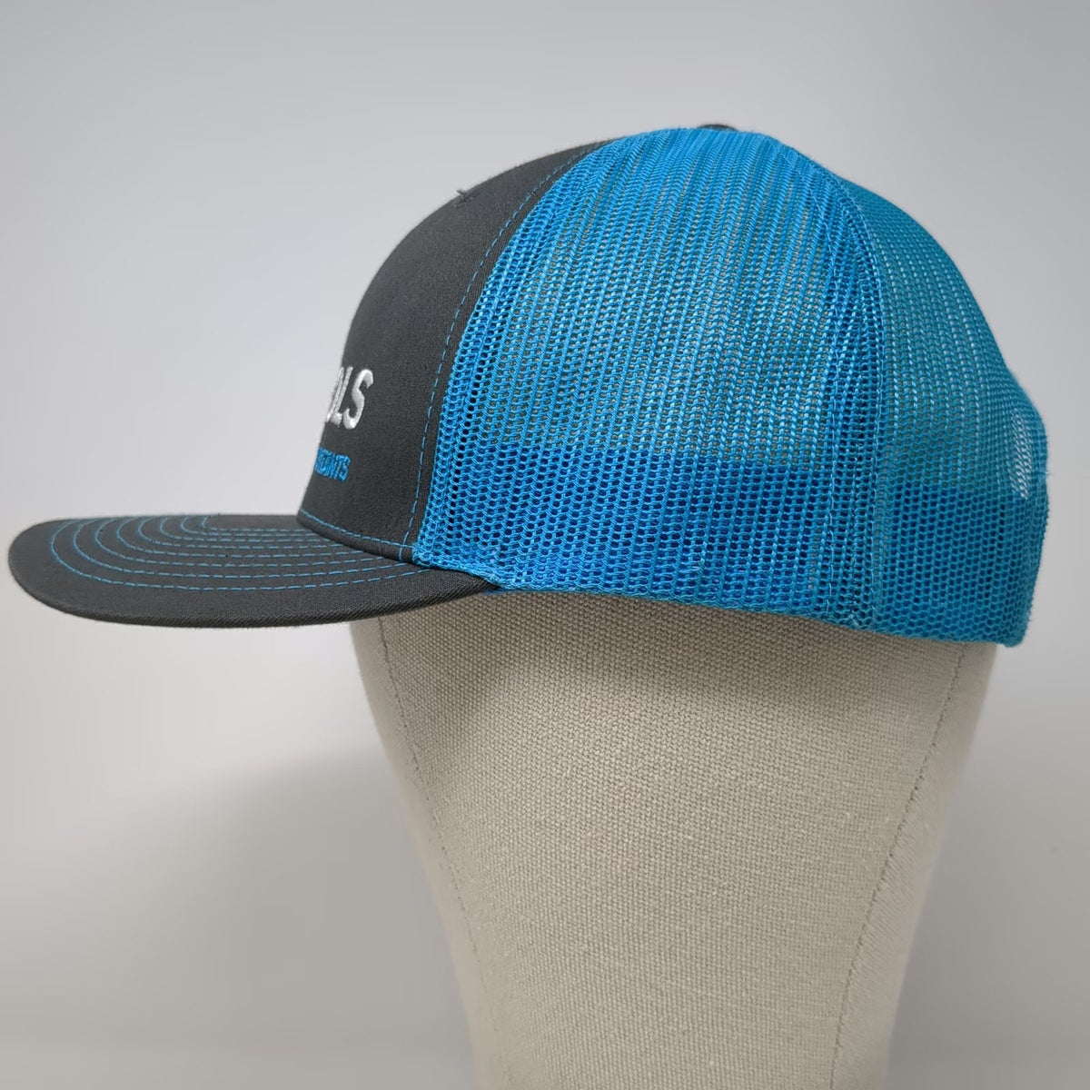 Richardson Trucker Hat Gray Blue One Size Nichols CPA Mesh Back Snapback Hat