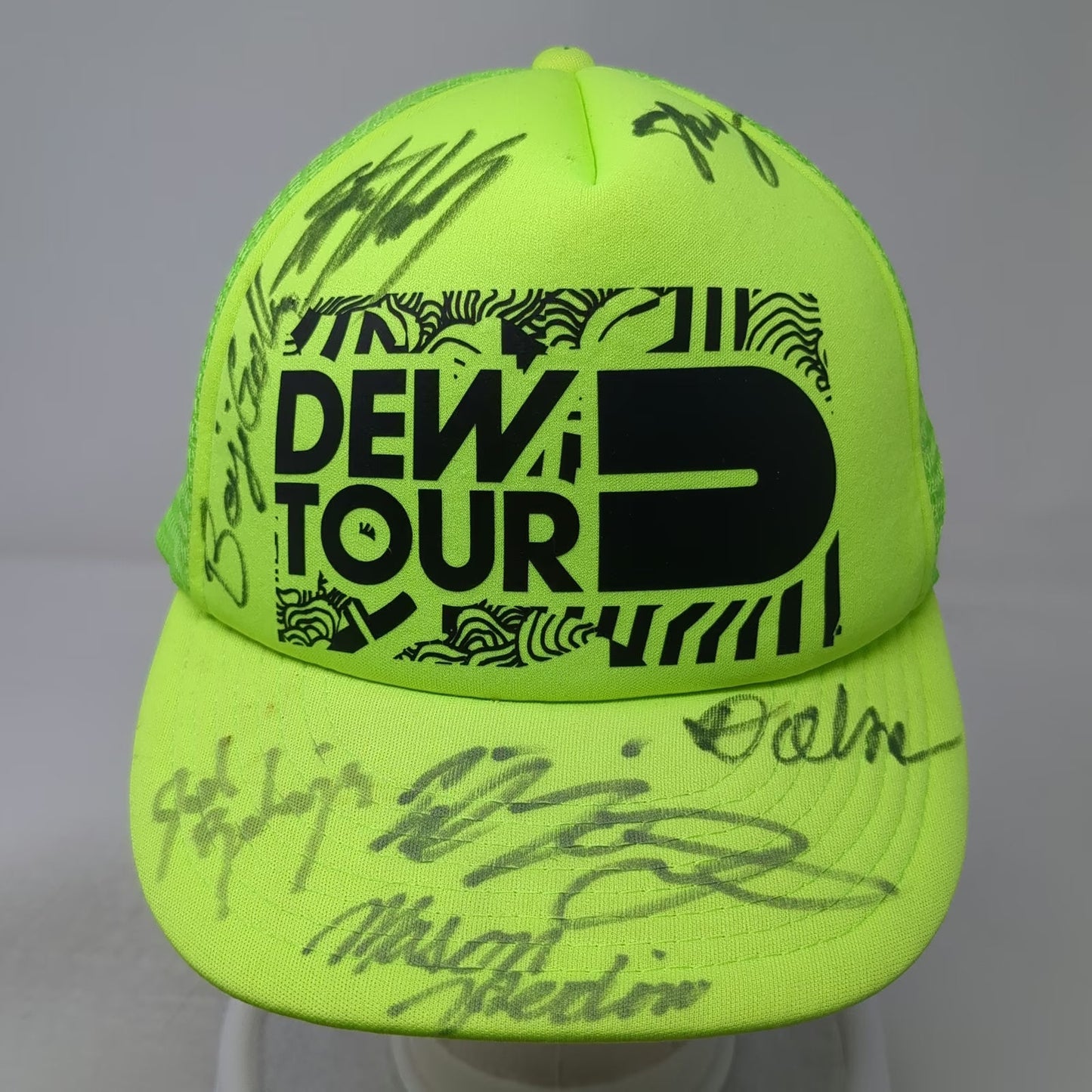 Cobra Dew Tour Signed Autographed Green One Size Trucker Hat Mesh Back Snapback