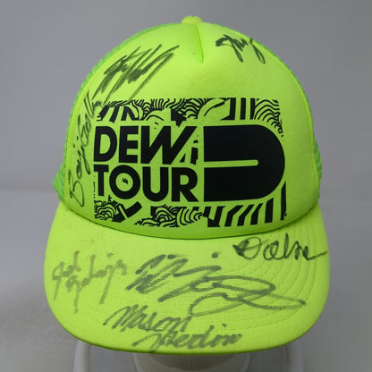 Cobra Dew Tour Signed Autographed Green One Size Trucker Hat Mesh Back Snapback