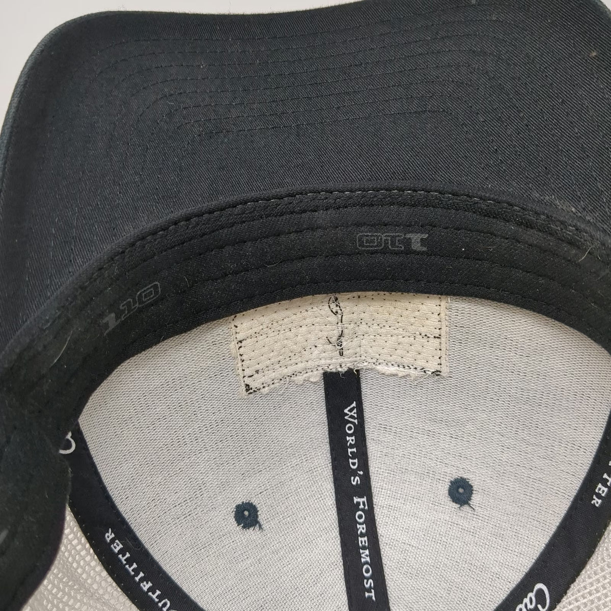 Cabela's Trucker Hat Blue Gray One Size Snapback Mesh World's Foremost Outfitter