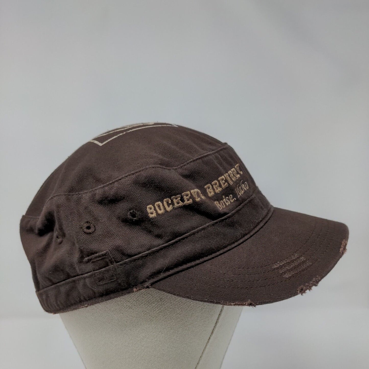 Sockeye Brewery Boise Idaho Strapback Army Hat Brown OSFA District