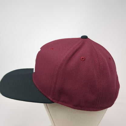 Jordan Snapback Hat Red Black One Size Flat Brim Jumpman Embroidered Logo Sports