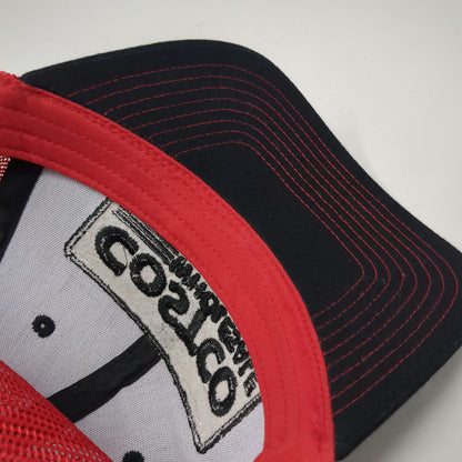 BAMKO Costco Wholesale Baseball Cap Black Red One Size Mesh Back Snapback Hat