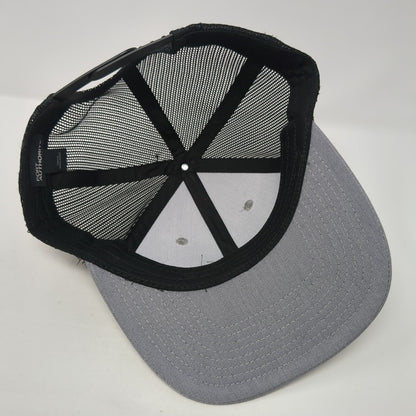 Silver Creek Snapback Mesh Back Trucker Hat Gray One Size Embroidered