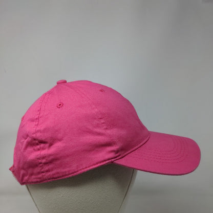 Unbranded Strapback Hat Pink One Size Adjustable Vented Holes 6 Panel Blank