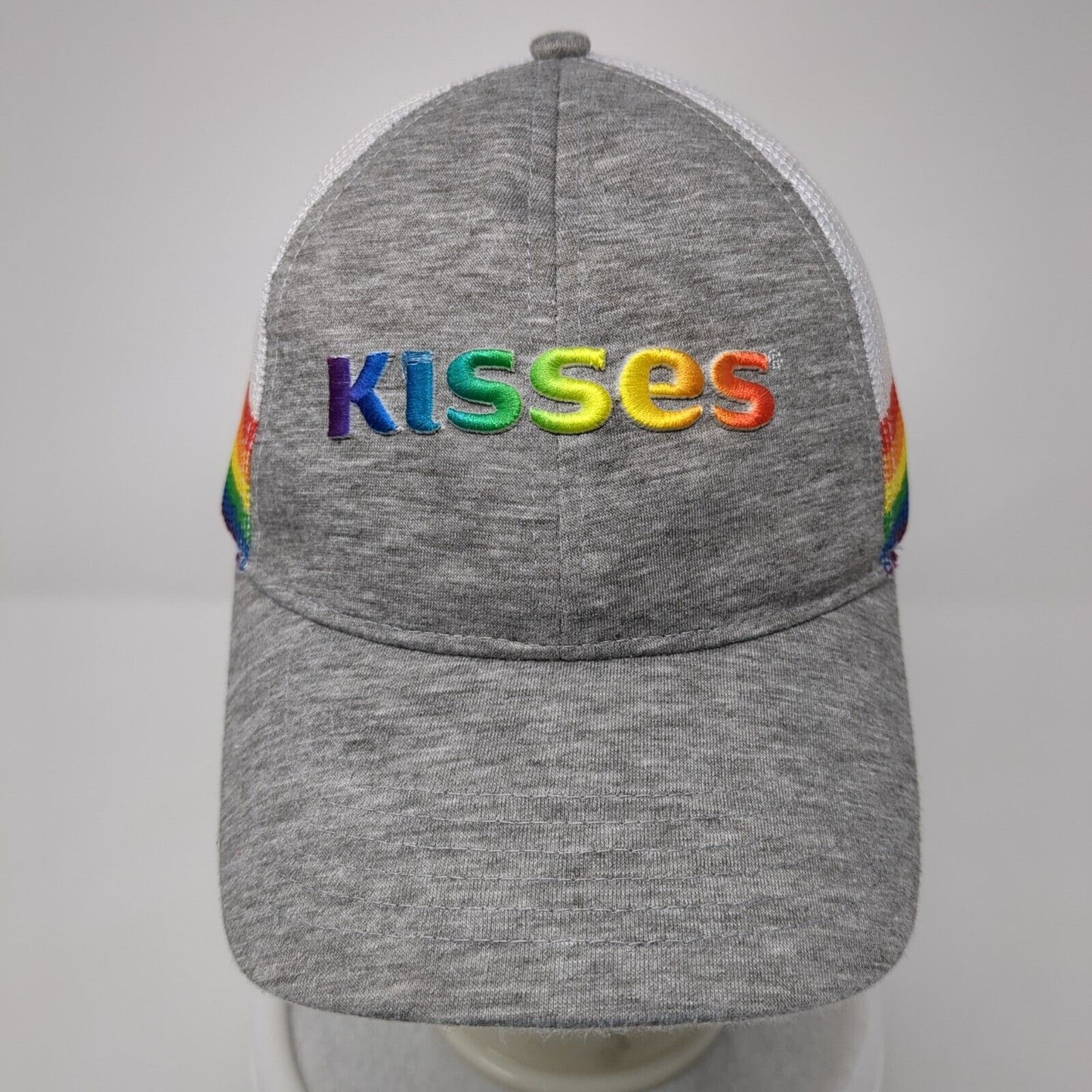 Kisses Snapback Trucker Hat Multi OSFM Mesh Back Embroidered Colorblock
