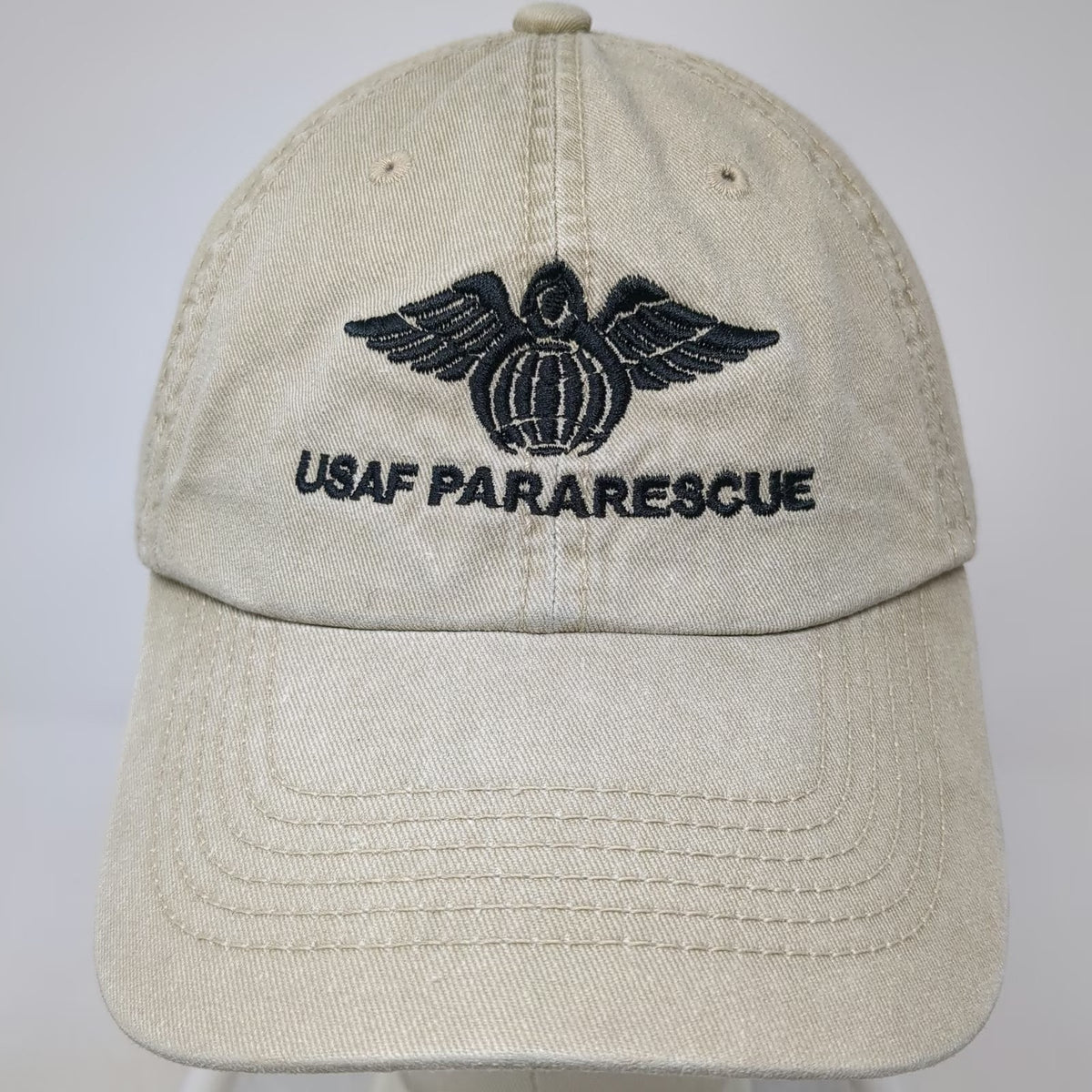 OTTO Baseball Cap Beige One Size Hat USAF Pararescue Military Strapback Cotton