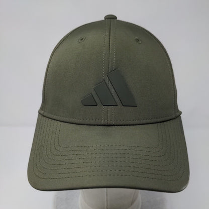 Adidas Aeroready Fitted Hat Green S/M Solid Laser Cut 3 Stripes