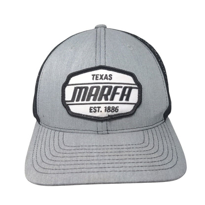 Texas Marfa Est. 1886 Snapback Trucker Hat Gray OS Adjustable Mesh Richardson
