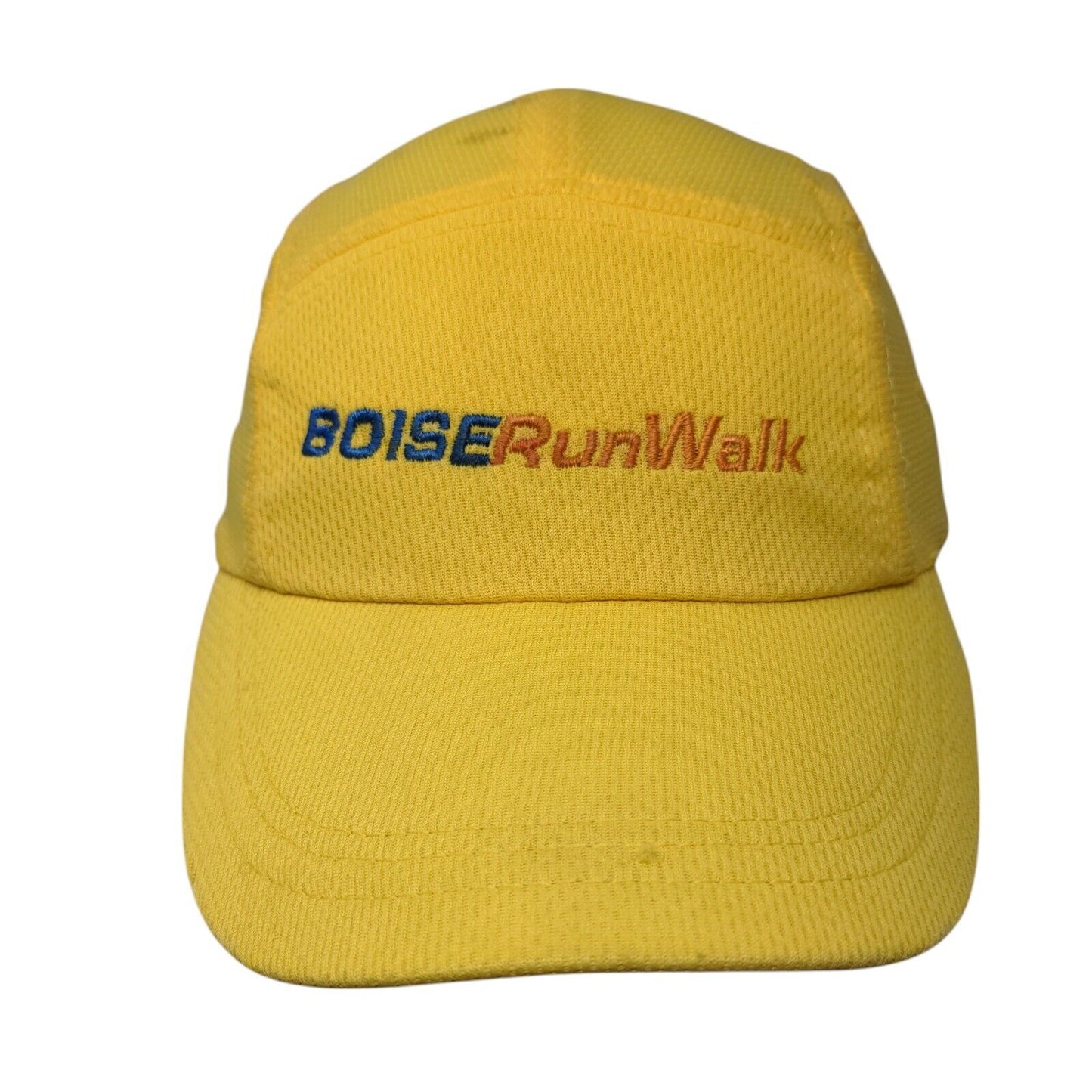 Boise Run Walk Strapback 5 Panel Hat Yellow One Size Embroidered
