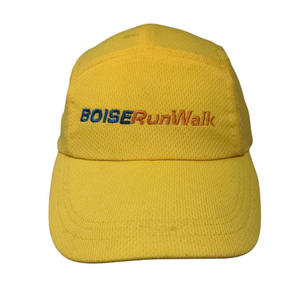 Boise Run Walk Strapback 5 Panel Hat Yellow One Size Embroidered
