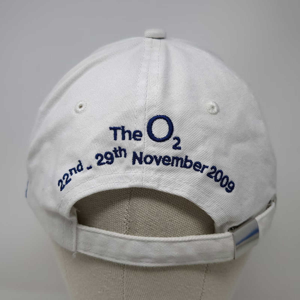 ATP World Tour Baseball Cap White Blue One Size The O2 2009 Tennis Finals Hat