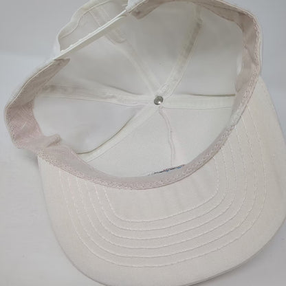 Amoco at 100 Challenging Tomorrow 1989 Trucker Snapback Hat White Yellow Vintage