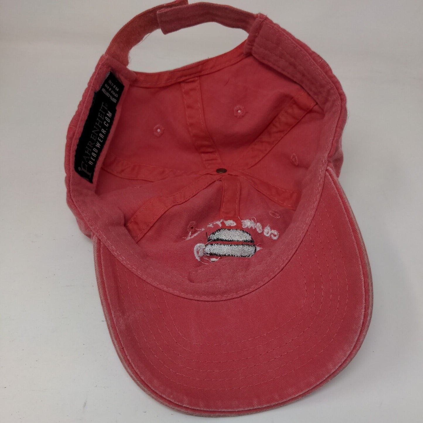 Cooke City MT Strapback Hat Red One Size Adjustable Embroidered Fahrenheit