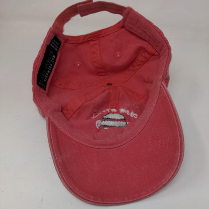 Cooke City MT Strapback Hat Red One Size Adjustable Embroidered Fahrenheit