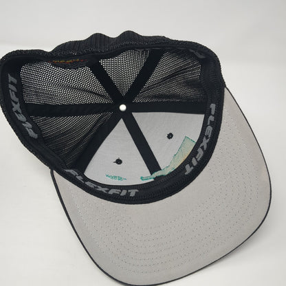 Idaho Gun Fitted Mesh Back Trucker Hat Black One Size Flexfit Yupoong