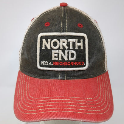 Legacy Trucker Hat Black Red Beige One Size North End Pizza Mesh Snapback Patch