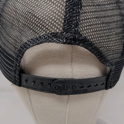 Goat Snapback Mesh Back Rope Trucker Hat Black One Size Colorblock