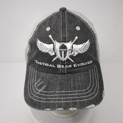 Tactical Gear Evolved Strapback Trucker Hat Gray OSFA Mesh Back