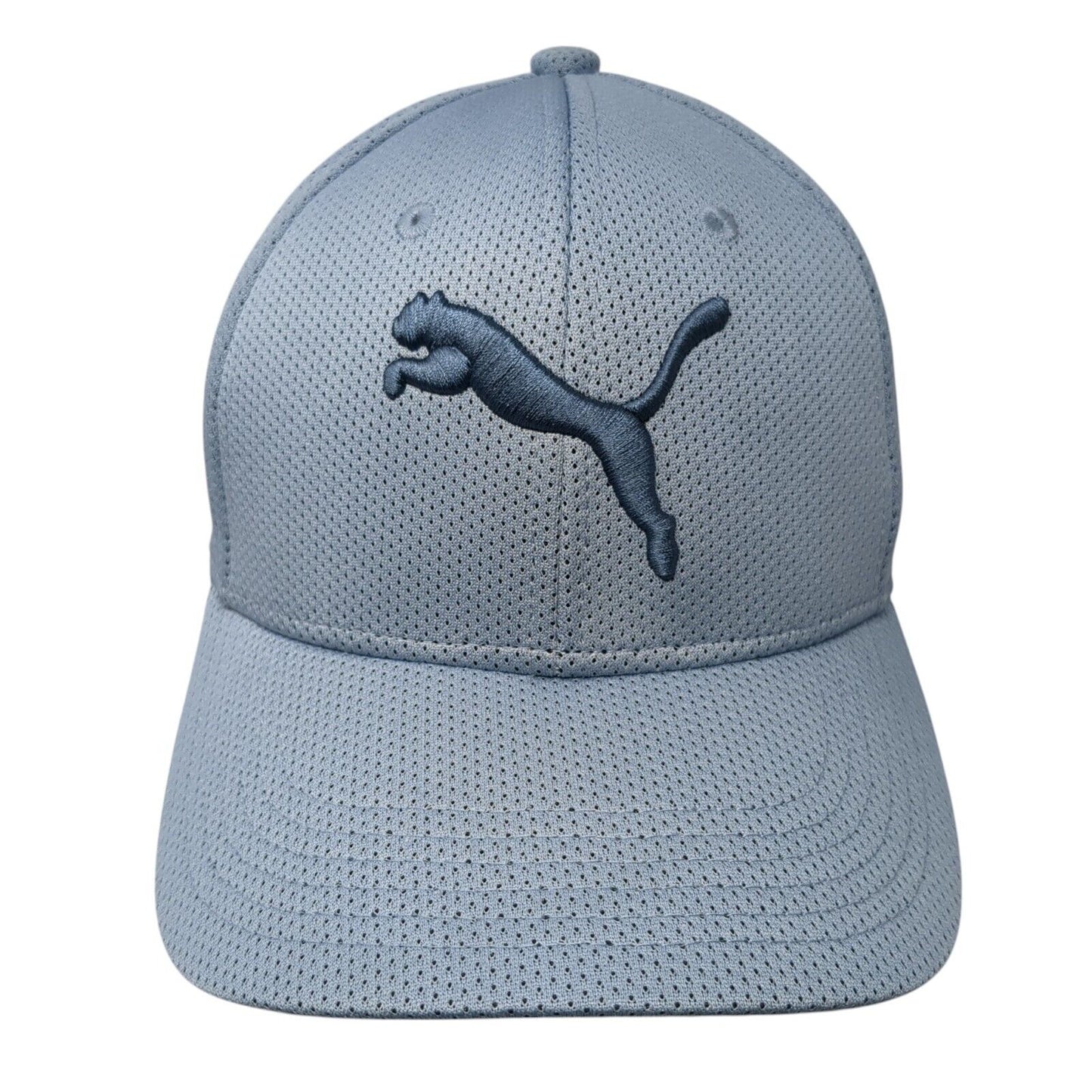 PUMA Fitted Hat Blue One Size Stretch Lightweight Embroidered Breathable