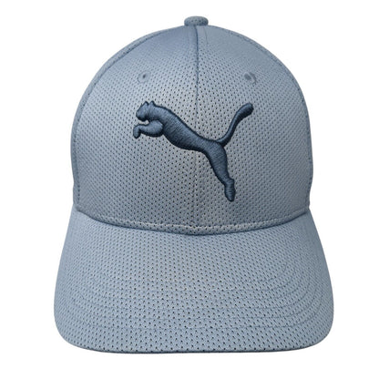 PUMA Fitted Hat Blue One Size Stretch Lightweight Embroidered Breathable