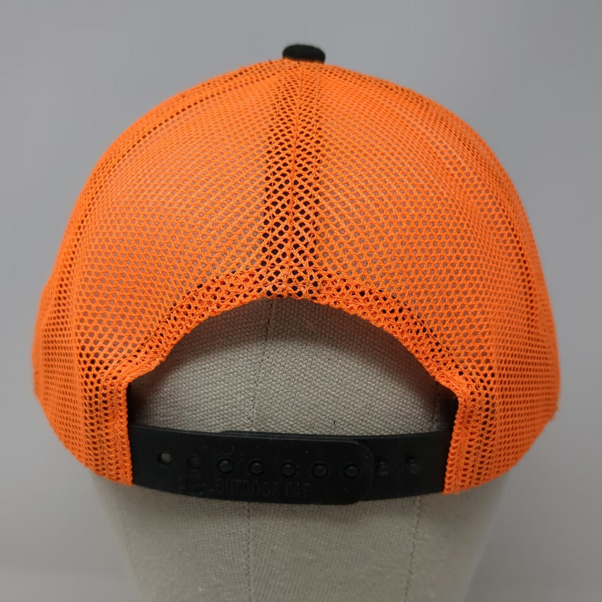 Outdoor Cap Trucker Hat Black Orange One Size Mesh Snapback JMAC Resources Work