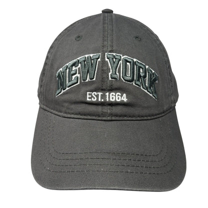 New York Est. 1664 Strapback Hat Gray One Size Adjustable Torkia Apparel