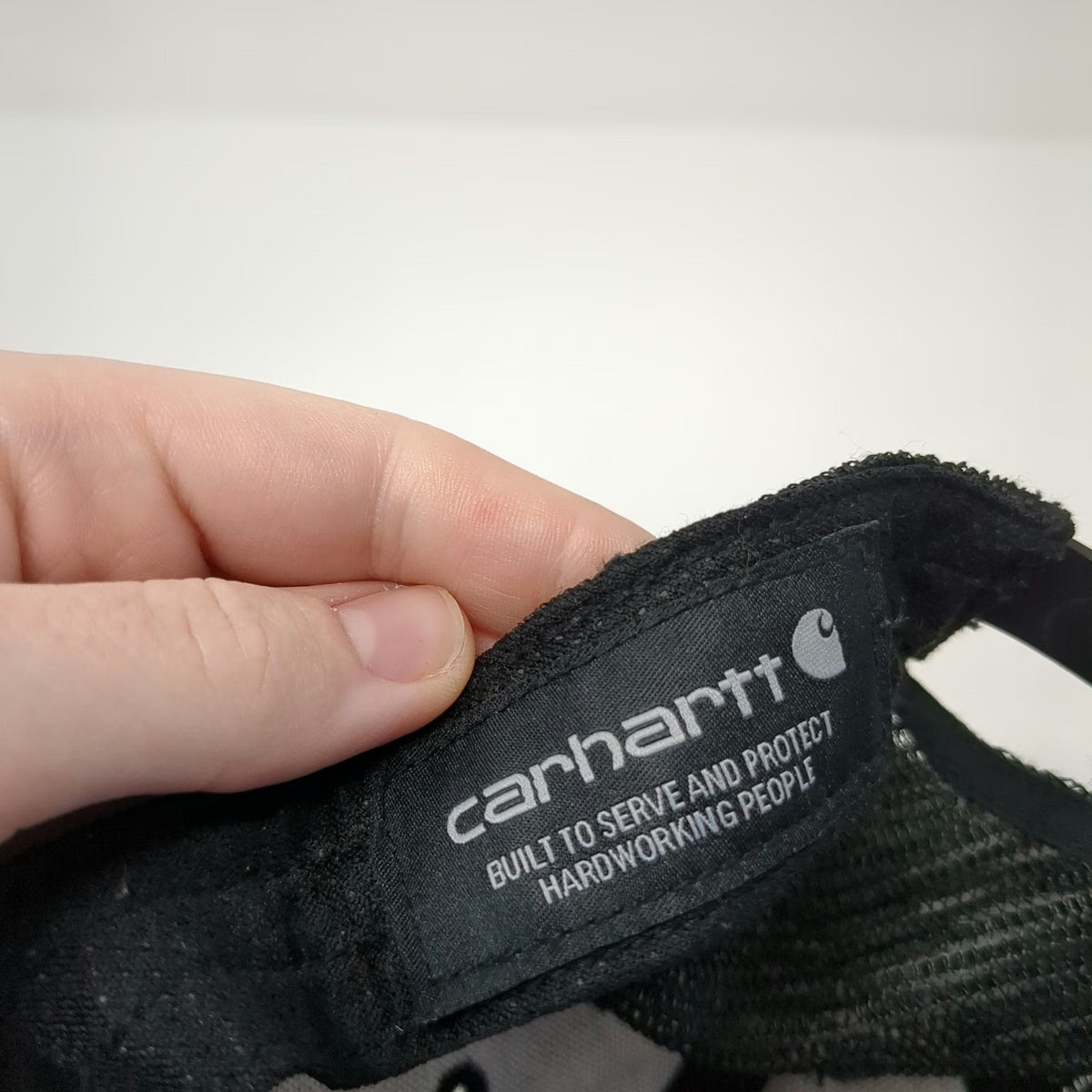Carhartt Trucker Hat Black One Size Snapback Mesh Embroidered Logo Workwear