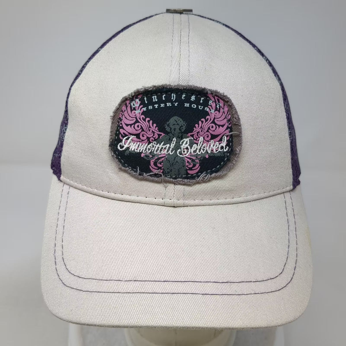 Winchester Mystery House Immortal Beloved Gray Purple Mesh Trucker Hat One Size