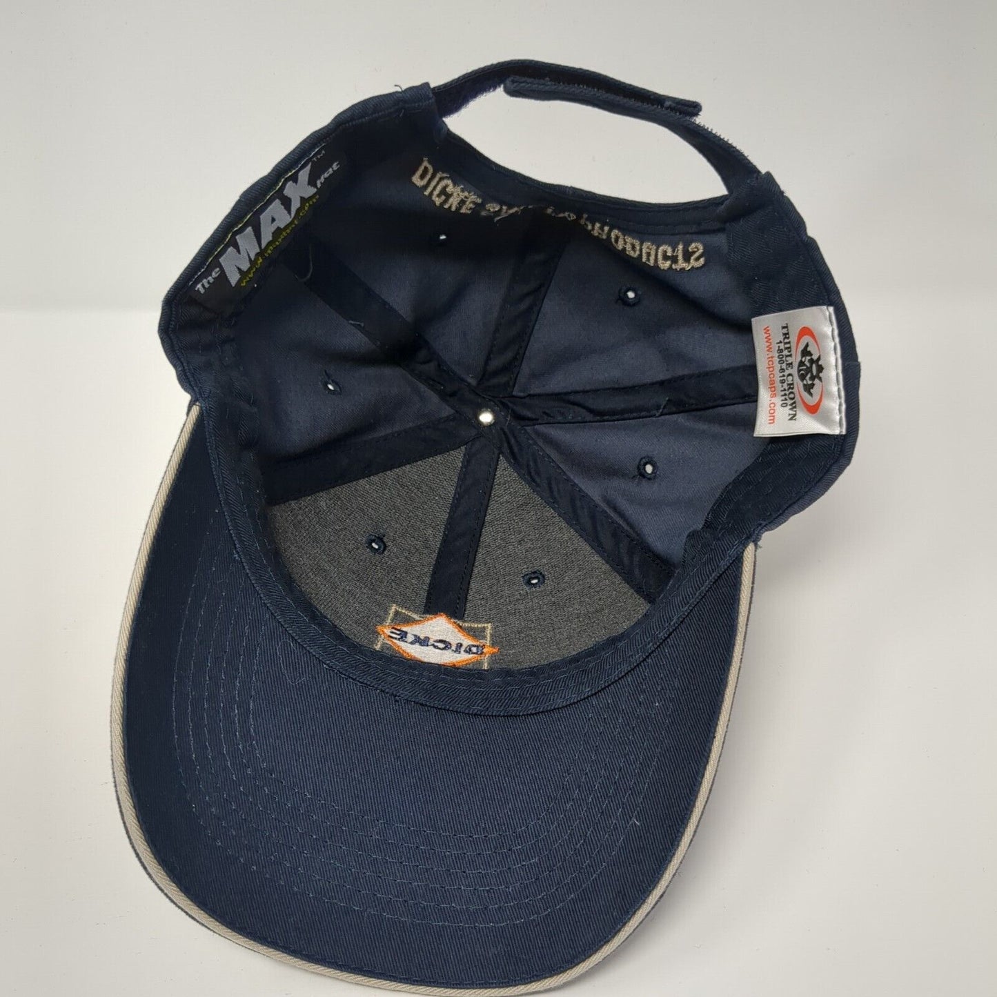 Dicke Since 1886 Strapback Hat Blue One Size Adjustable Embroidered The Max Hat