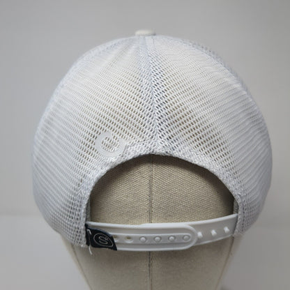 S2faction USA Flag Patch Snapback Trucker Hat White One Size Mesh Back