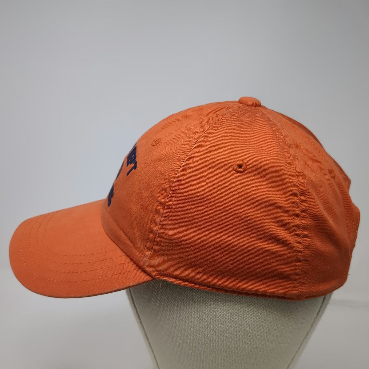 Old Navy Baseball Cap Orange M Athletics Dep't 2001 Cotton Slideback Hat Logo