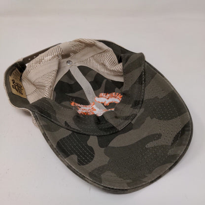 Blue 84 Men's Snapback Mesh Back Hat Camo Tan Embroidered Veronen's Resort Fish