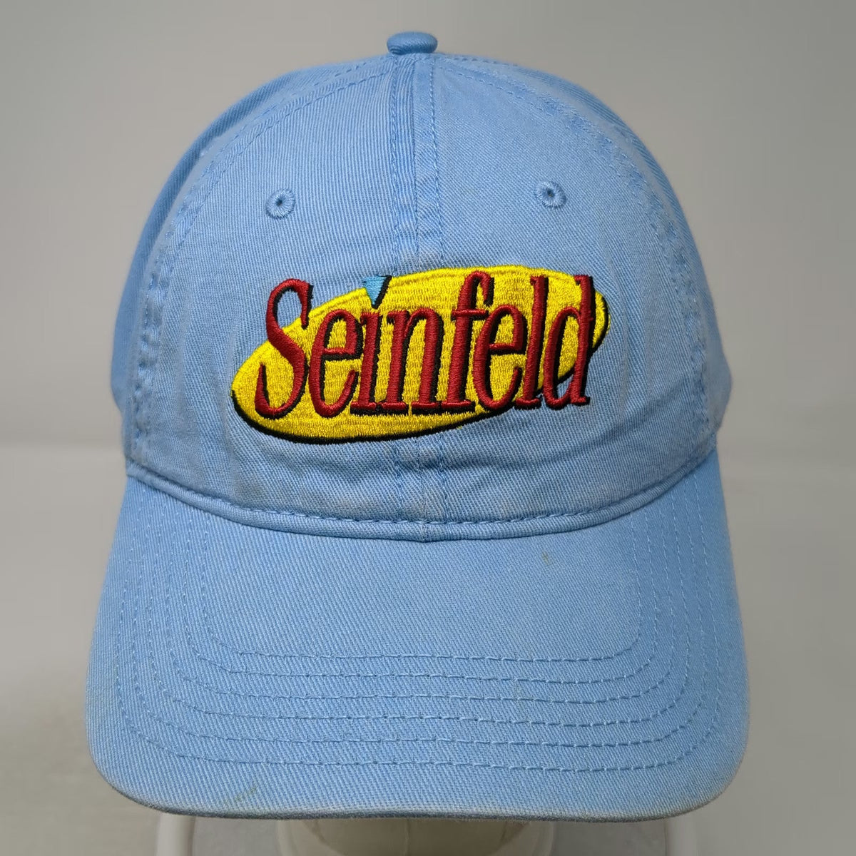 Seinfeld Baseball Cap Blue One Size Adjustable Slideback Embroidered Logo Hat