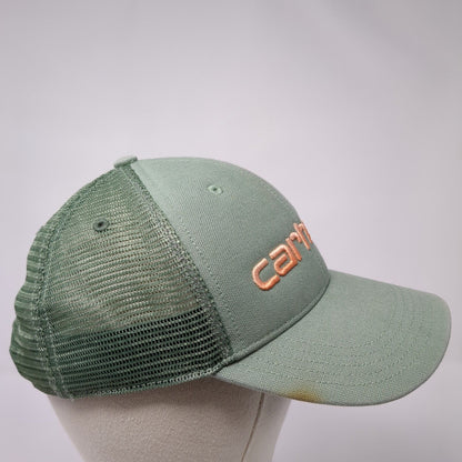 Carhartt Snapback Mesh Back Trucker Hat Green One Size Embroidered
