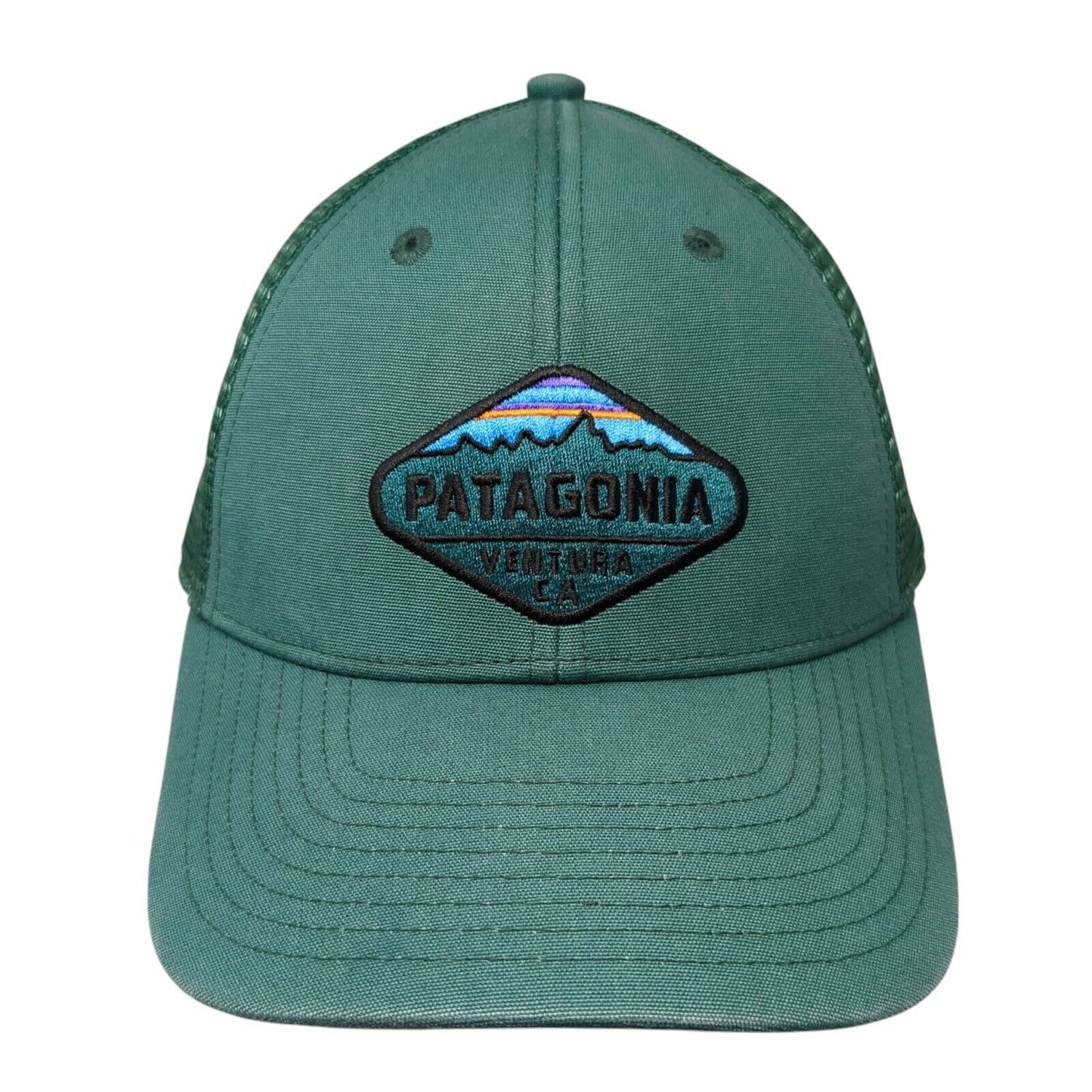 Patagonia Ventura CA Snapback Trucker Hat Green One Size Mesh Back
