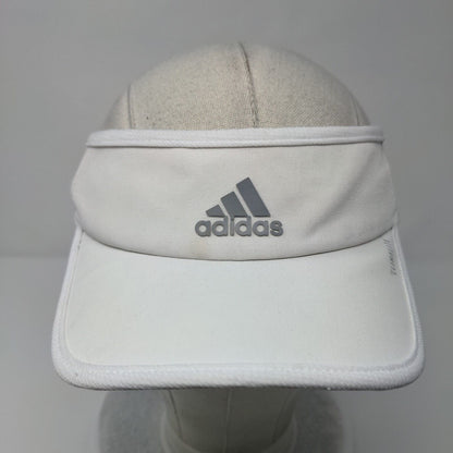 Adidas Climalite Strapback Sun Visor Hat White OSFA Adjustable Moisture Wicking