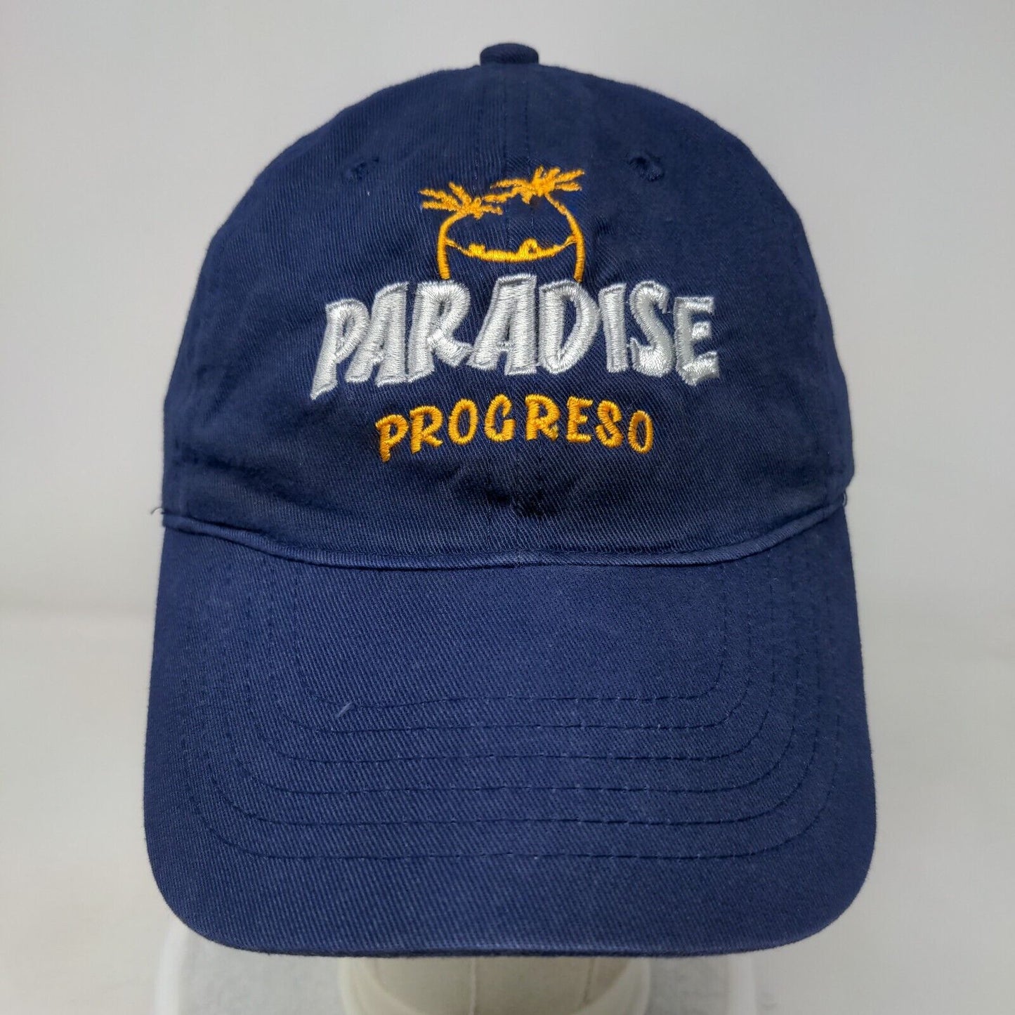 Paradise Progreso Strapback Hat Blue One Size Embroidered Adjustable