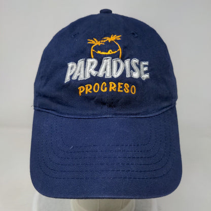 Paradise Progreso Strapback Hat Blue One Size Embroidered Adjustable