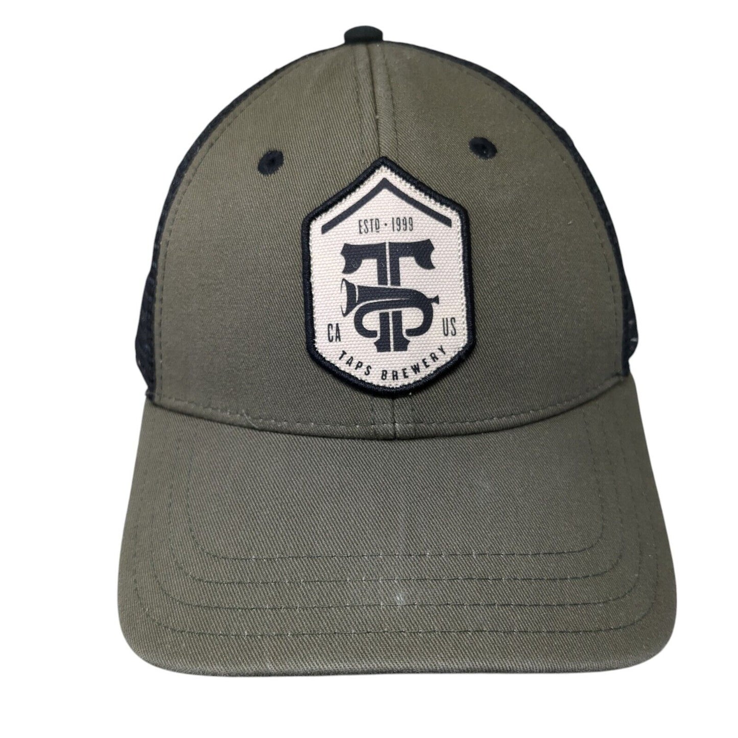 Taps Brewery Snapback Trucker Hat Brown One Size Mesh Back Colorblock