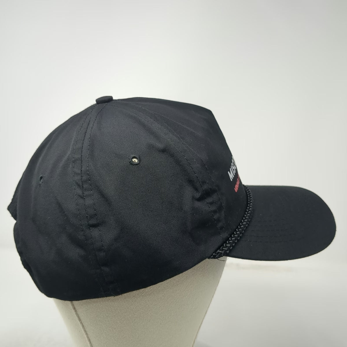 Cameo 5 Panel Hat Black One Size Rope Snapback Mining Industrial Sales Logo