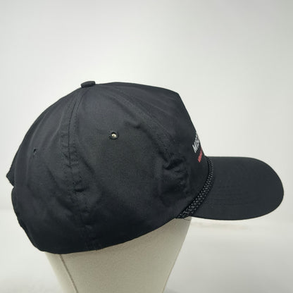 Cameo 5 Panel Hat Black One Size Rope Snapback Mining Industrial Sales Logo