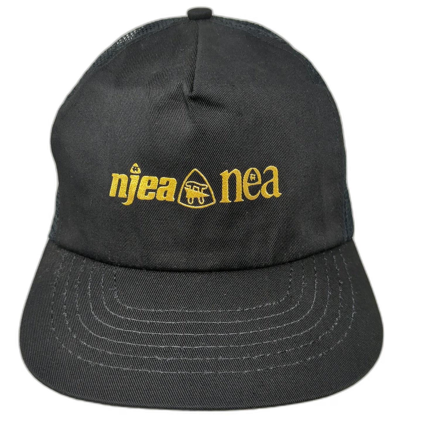 NJEA NEA Trucker Hat Black One Size Snapback Mesh Education Association Union