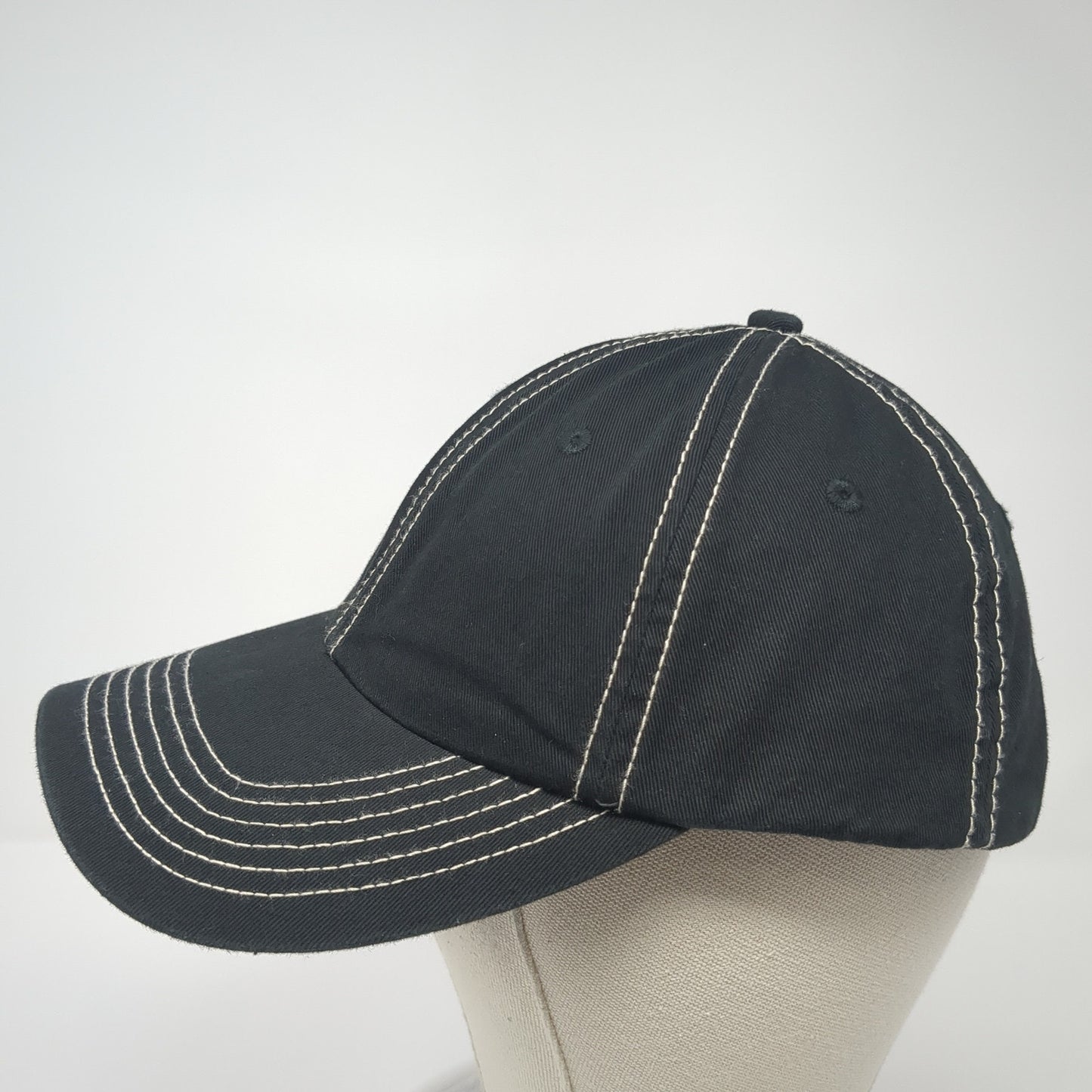 Unbranded Slideback Hat Black One Size Solid Blank Vent Holes Outdoor