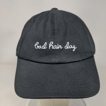 Bad Hair Day Snapback Trucker Hat Black One Size Embroidered Mesh Back BIG X