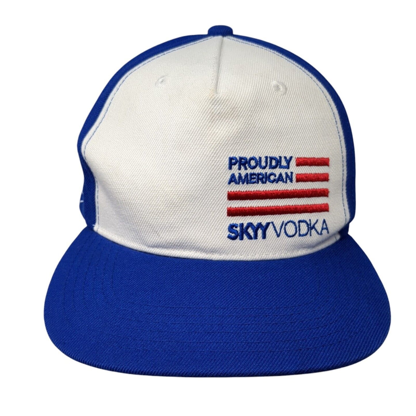 Proudly American Skyy Vodka Snapback Hat Blue One Size Adjustable