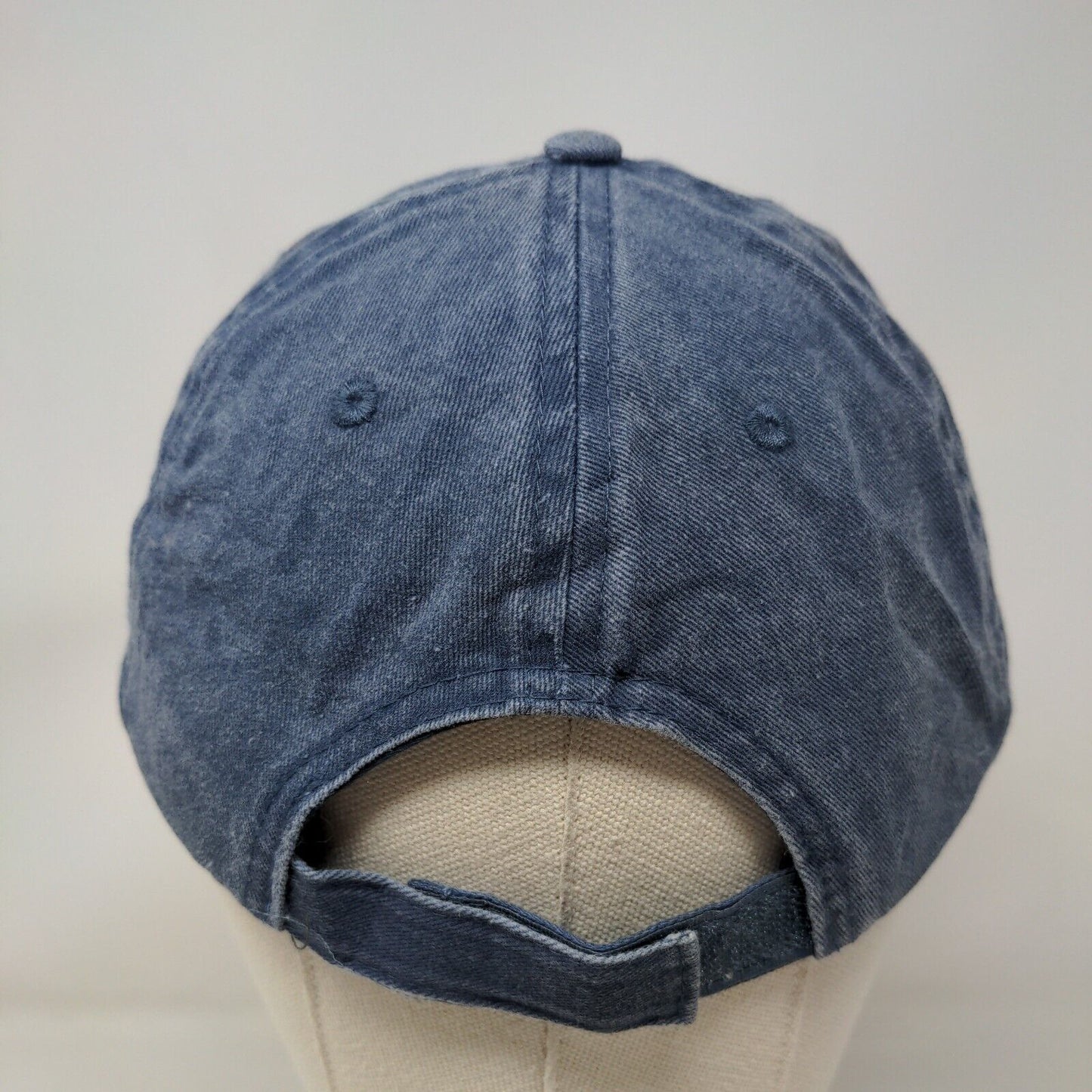 Unbranded Strapback Hat Blue OSFM Adjustable Solid 6 Panel Blank